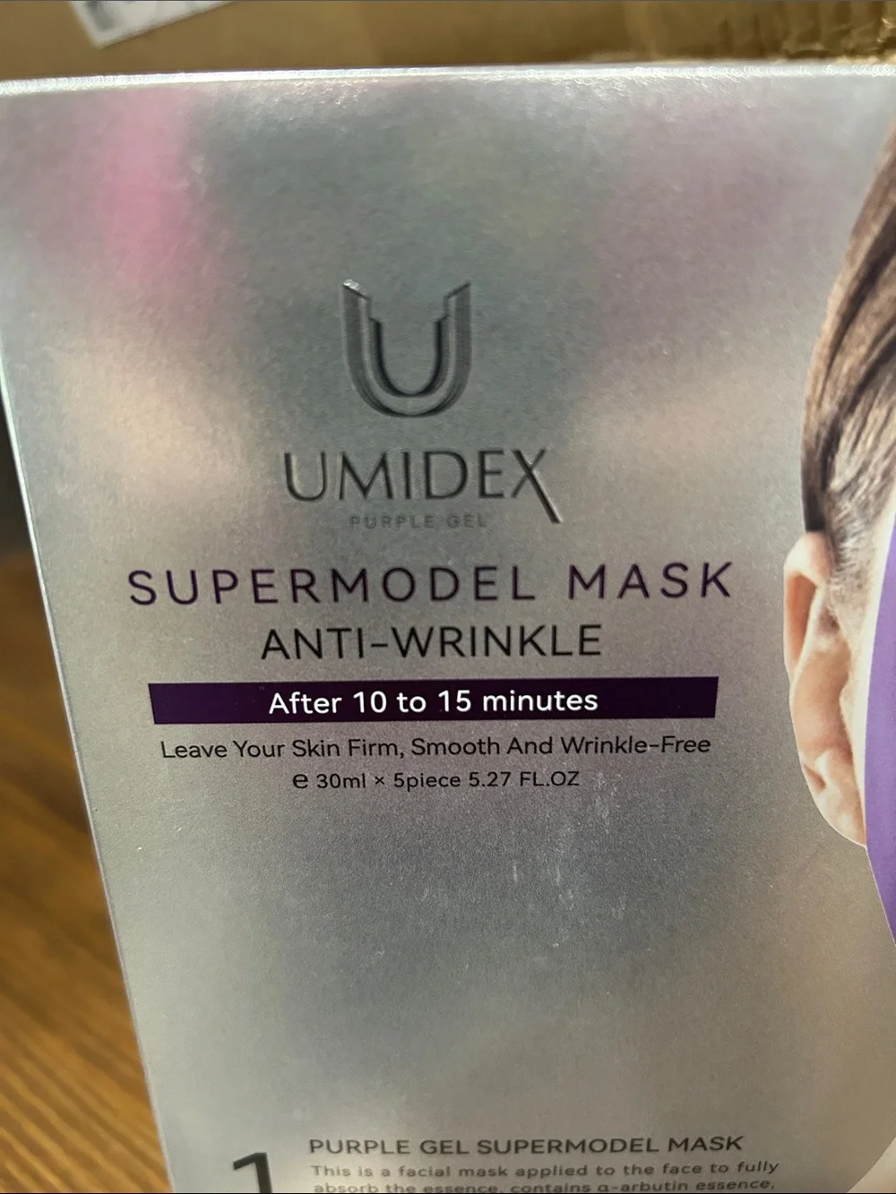 2 boxes UMIDEX Supermodel Anti-Wrinkle Purple Gel Mask new in boxes